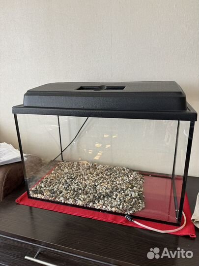 Аквариум, 60 л, грот, Галька, компрессор