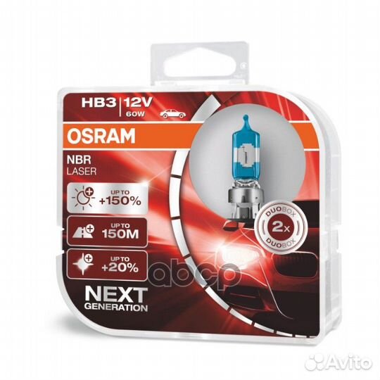 Лампа HB3 12V 60W nigtt braker laser +150 P20d
