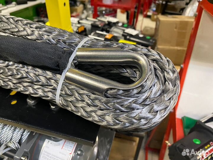 Трос синтетический для лебедки 12ммx25метров серый