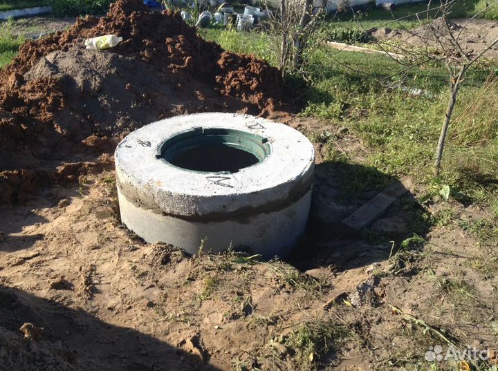 Септик из бетонных колец под ключ с установкой