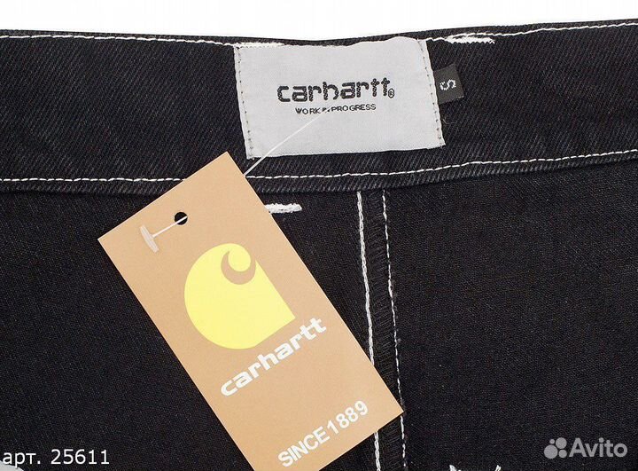 Джинсы Carhartt WIP широкие Чёрные