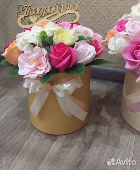 Букет из мыльных роз