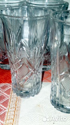 Советский хрусталь -салатница, 5 фужеров,порционка