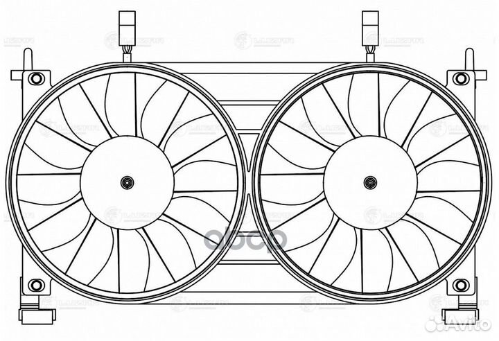 Э/вентиляторы охл. с кожухом (2 вент.) для а/м