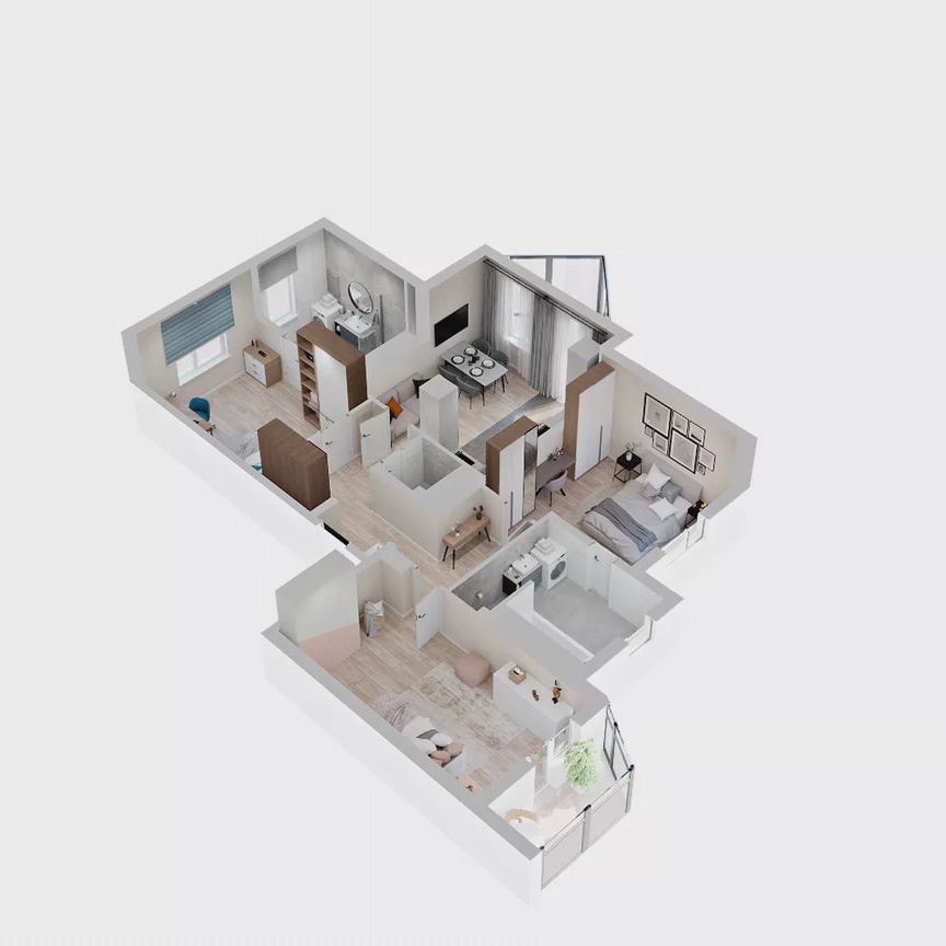 3-к. квартира, 84,5 м², 19/19 эт.