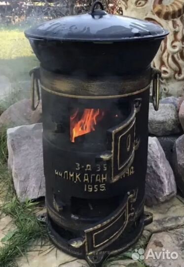 Чугунная Буржуйка, Печь отопительная/ под казан