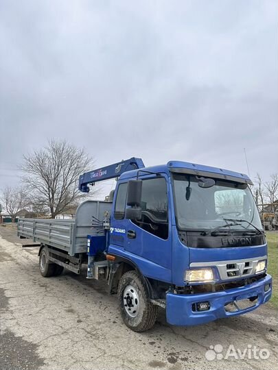 Бортовой грузовик Foton Auman 135P с КМУ Tadano, 2013