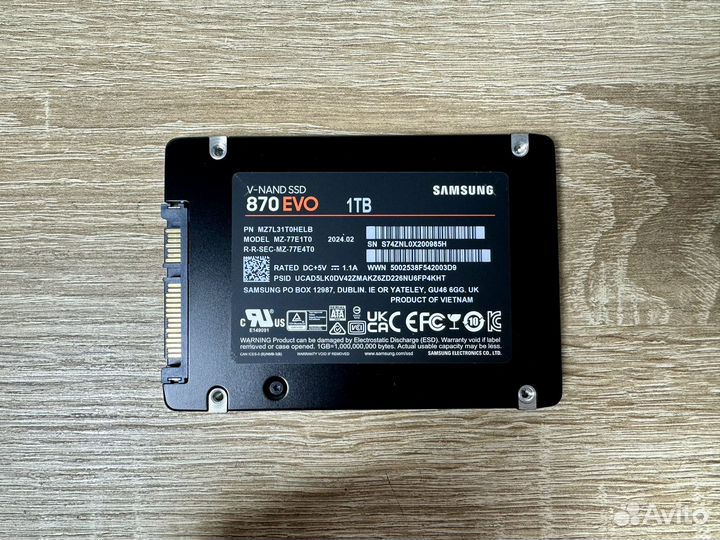 SSD SATA Samsung 870 EVO 1 tb