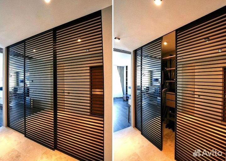 Реечные перегородки / Перегородки из реек