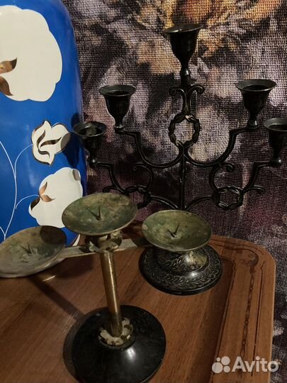 Старинный подсвечник Канделябр