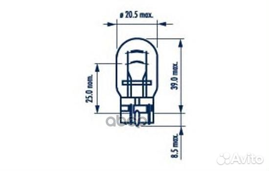 Лампа 2-конт. 12V W21/5W T20 без цок. W3x16q на
