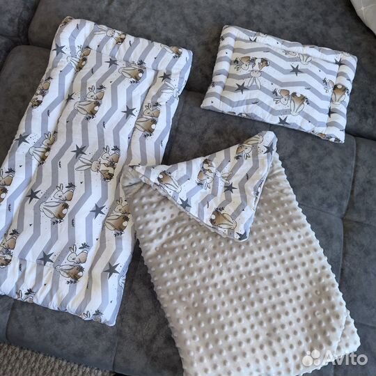 Плюшевый комплект в коляску