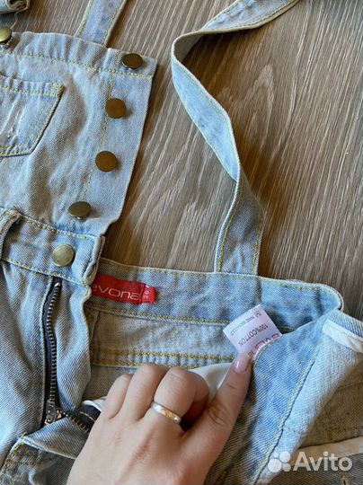 Шорты джинсовые комбинезон