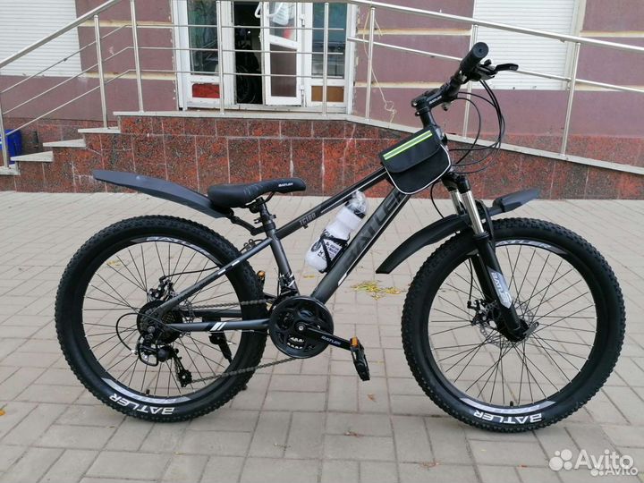 Скоростной велосипед Черный-серый новый