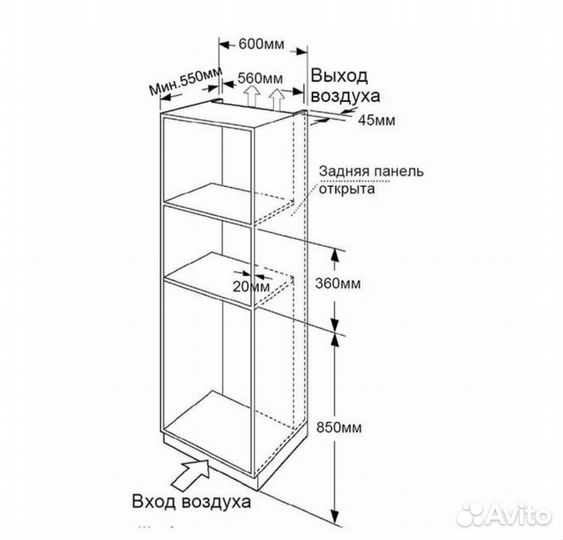 Новая Встраиваемая Микроволновая печь