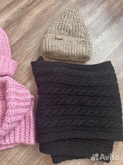 Комплект шапка и снуд женский