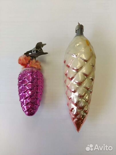 Советские елочные игрушки шишки