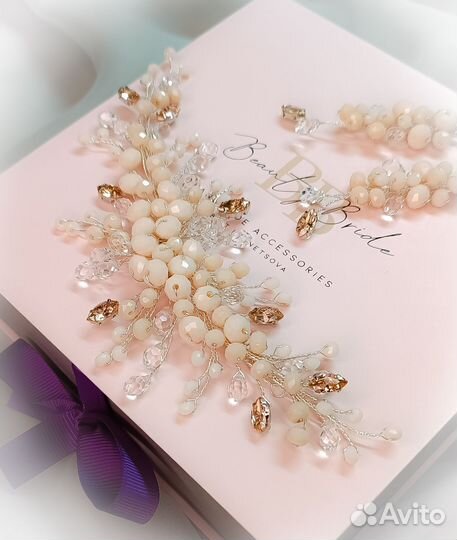 Свадебные украшения. Комплект. Украшение на голову