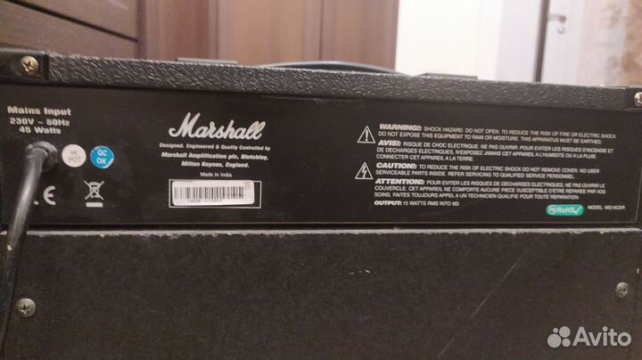 Marshall mg 15 cdr - гитарный комбоусилитель