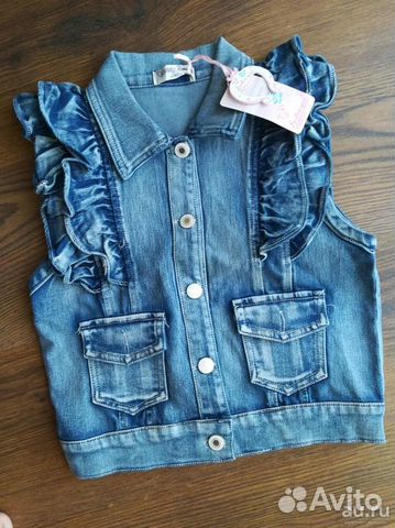 Джинсовая безрукавка детская