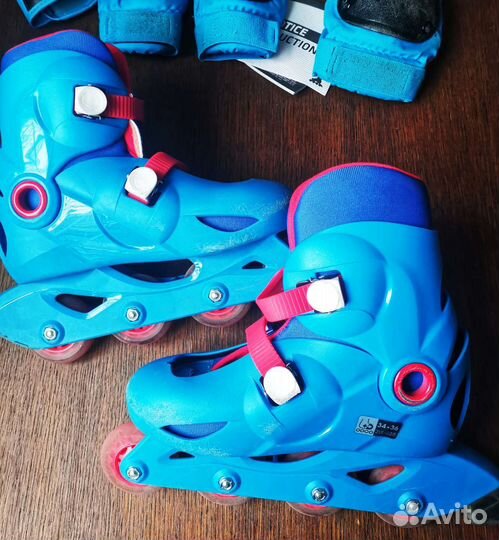 Роликовые коньки детские с защитой