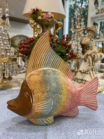 Деревянная фигура статуэтка Рыба