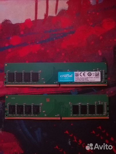 Оперативная память ddr4 16gb Crucial 2400