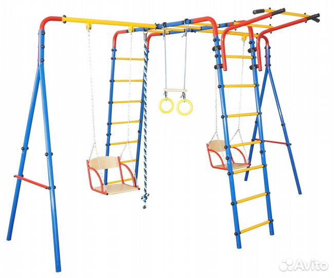Детская игровая площадка с двумя качелями