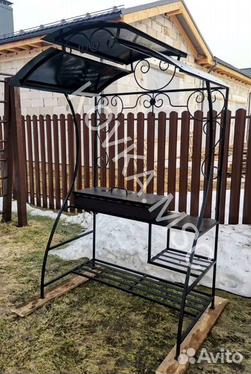 Мангал с крышей