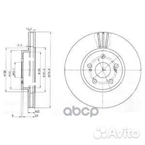 BG3823 Диск тормозной toyota celica 1.8 99-00 п