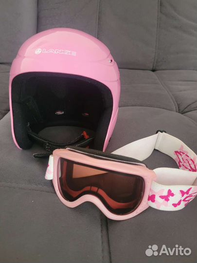 Шлем горнолыжный + очки