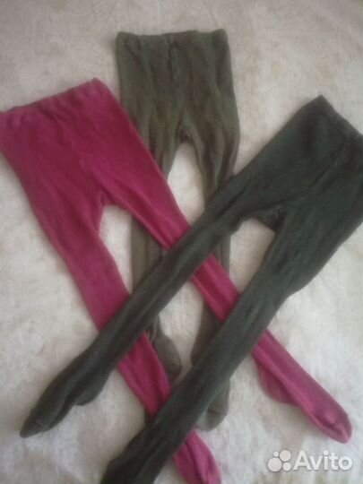 Колготки детские 92 98 в рубчик хлопок