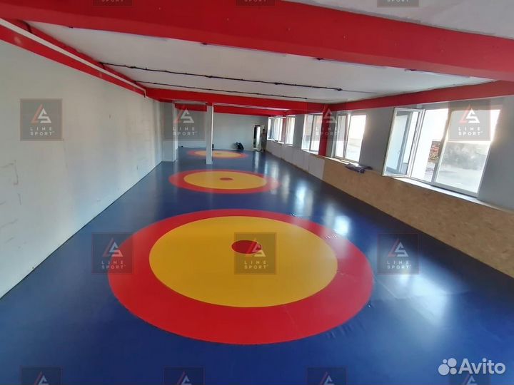 Борцовский ковер 4х4 трехцветный