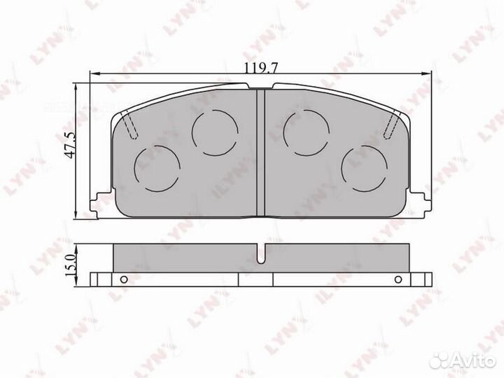 Lynxauto BD-7533 Колодки тормозные дисковые перед