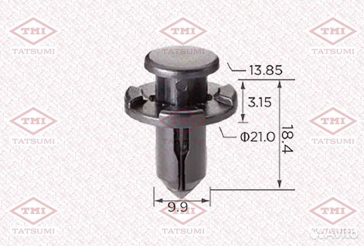 Клипса крепежная 10шт