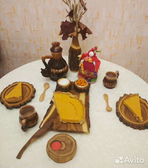 Корнеплас экостиль деревянная посуда сервировка