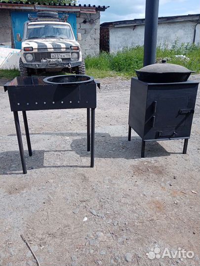 Мангалы, печь для казана