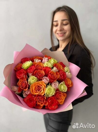Букет из 31 розы с доставкой круглосуточно