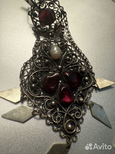 Серьги серебро скань авторские СССР