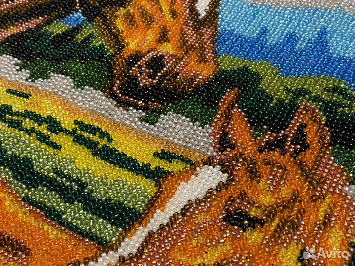 Картина из бисера «Лошади»