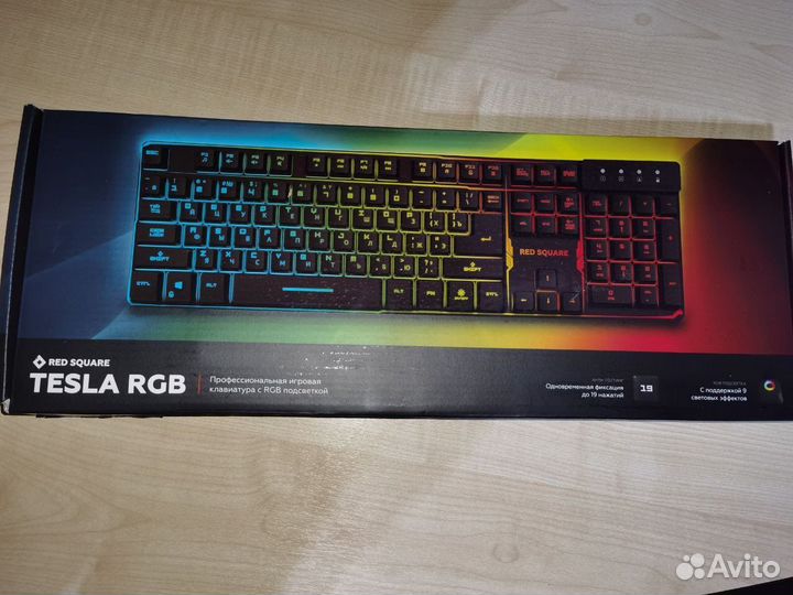 Профессиональная игровая клавиатура tesla RGB