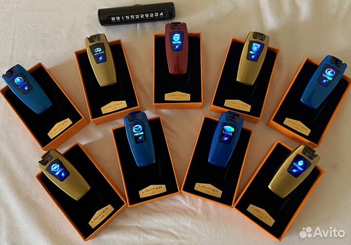 Зажигалки импульсная, дуговая сенсорным логотипо