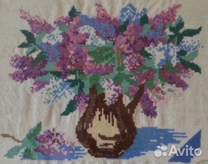 Картина вышитая крестиком ручная работа