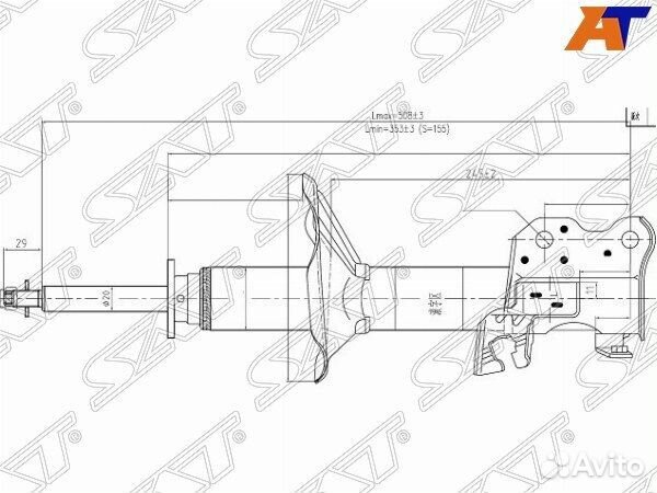 Стойка передняя nissan almera/presea/pulsar/SUN