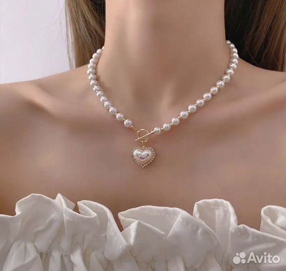 Колье чокер из жемчуга