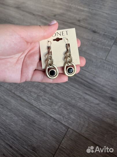 Monet, винтаж, серьги косички