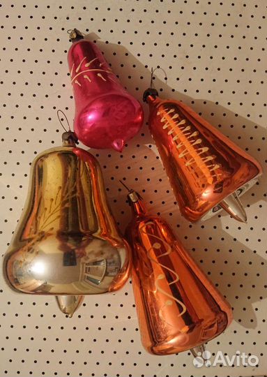 Колокол Прожектор Сосульки елочные игрушки СССР