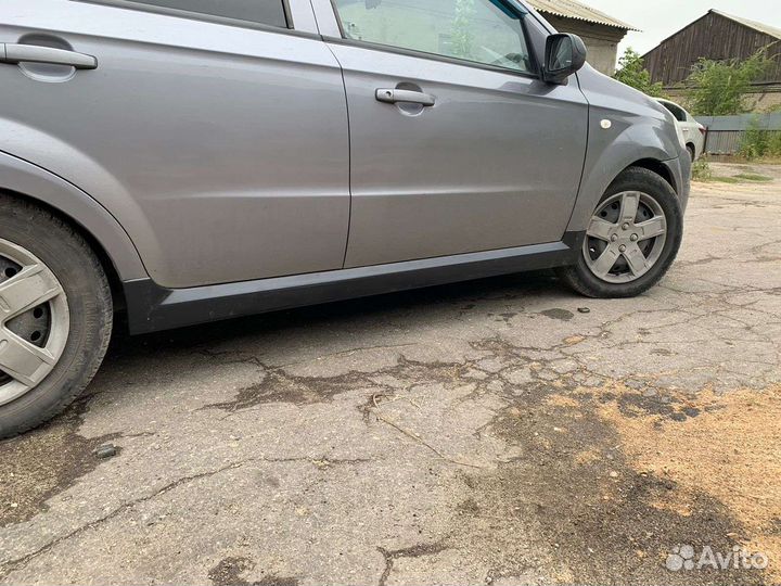 Накладки на пороги Шевроле Авео т 250