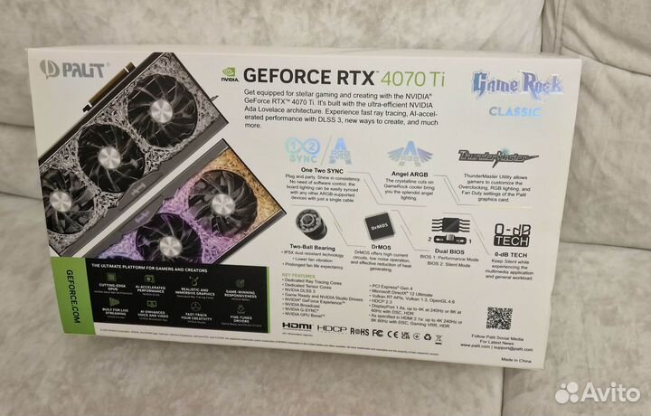 Rtx 4070ti GameRock Classic 12GB Видеокарта