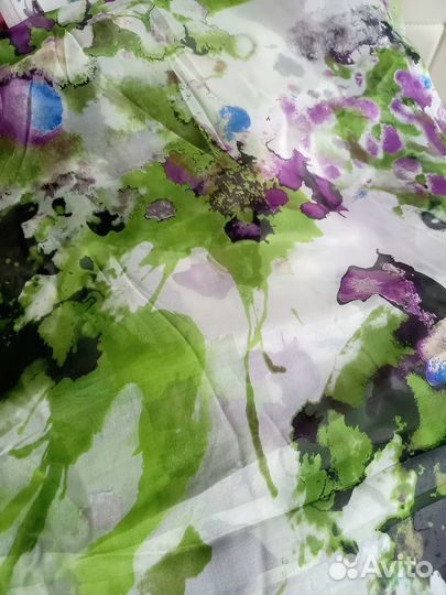Ткань на платье 100 шелк натуральный большие куски